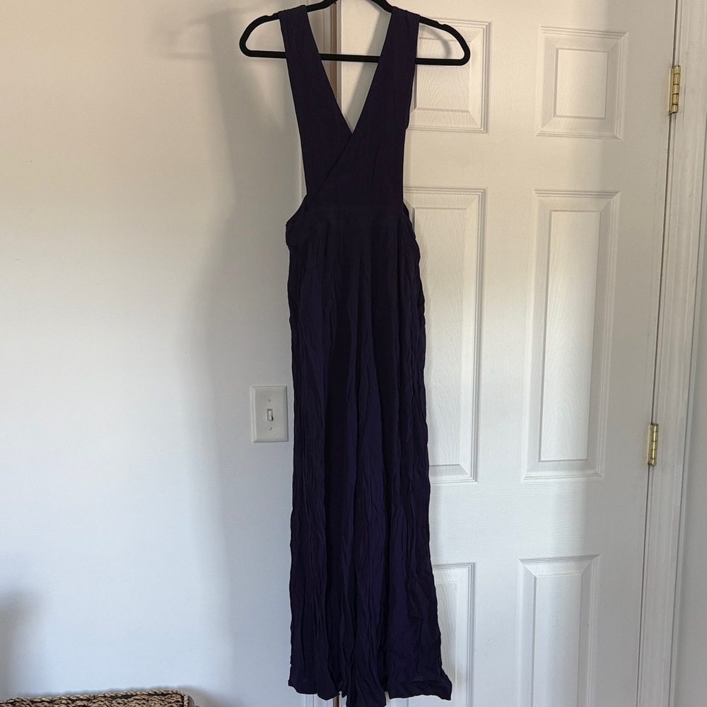 Maeve Deep Purple/Blue V-Neck Jumpsuit